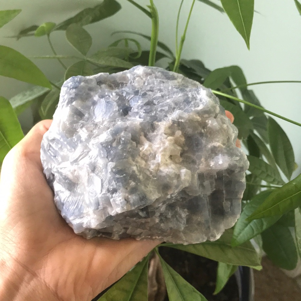 Blue calcite crystal